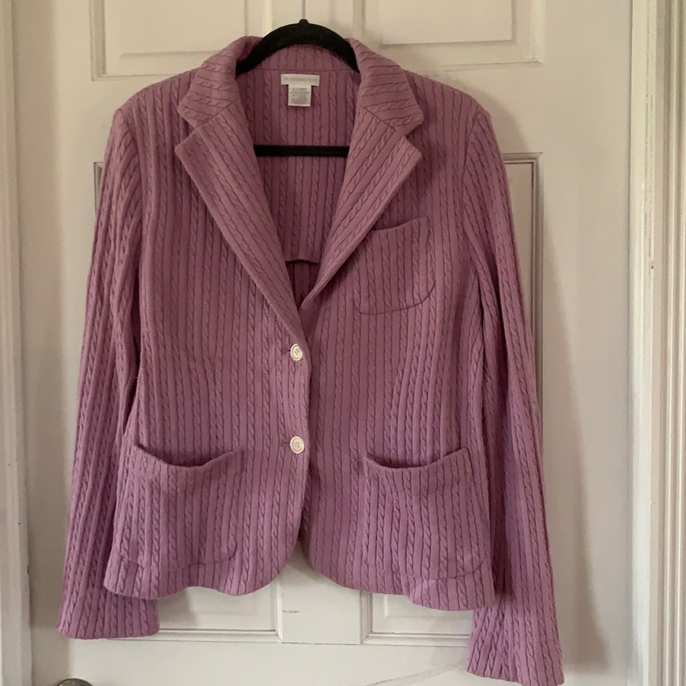 Purple Worthington Cotton/Wool Blend Sweater XL